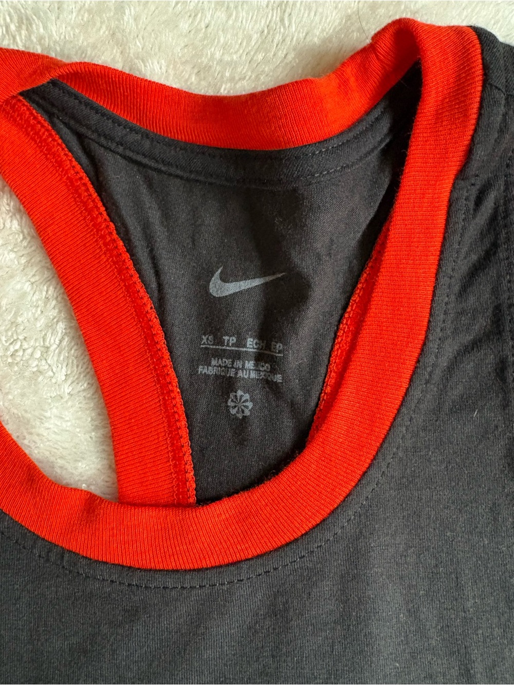 Nike Black Tank with Bright Orange Trim - Picture 3 of 4